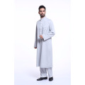 High quality pure color dubai muslim abaya and pants set muslim men abaya